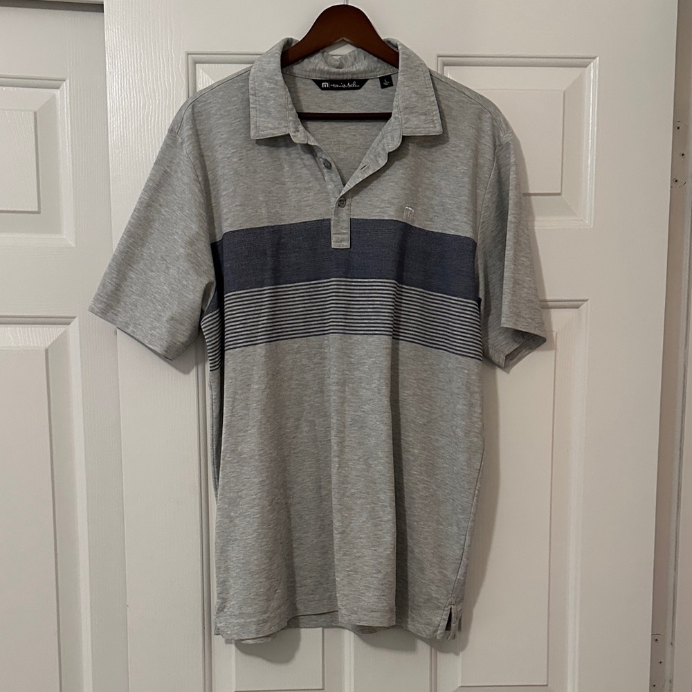 Travis Mathew Men's Gray Polo Shirt